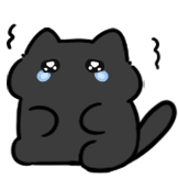 可爱小黑猫-委屈