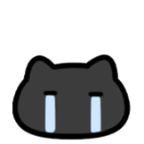 可爱小黑猫-流泪