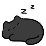 可爱小黑猫-睡觉