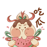 墩墩兔-吃瓜