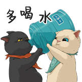 猫右-表情包-多喝水