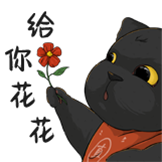 猫右-表情包-给你花花